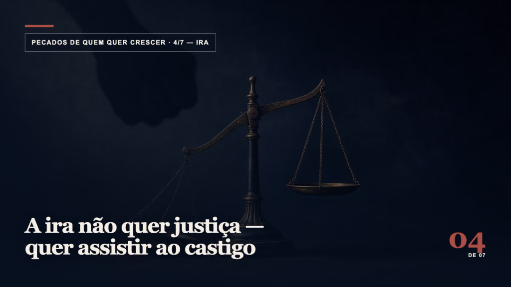 Ira, pecado 4 de 7 da série Pecados de quem quer crescer — arte editorial simbólica