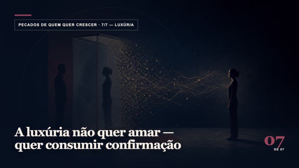 Luxúria, pecado 7 de 7 da série Pecados de quem quer crescer — arte editorial simbólica